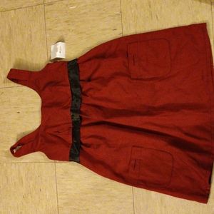 NWT Red & Black Zigzag Babydoll Dress